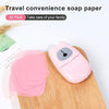 Disposable Portable Boxed Soap Papers Hand Washing Convenient For Travel Hiking Outdoor Camping(Pink)