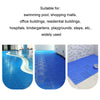 30x30cm Bathroom Floor Mats Non-slip Hydrophobic PVC Hollow Dirt-resistant Foot Mats(Light Blue)