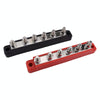 Pair 6 Way 48V 150A M6 Power Distribution Block Terminal Studs with 12pcs Terminals(Black + Red)