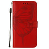 For Alcatel 1L 2021 Embossed Butterfly Leather Phone Case(Red)