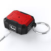 For AirPods 4 Armor TPU Hybrid PC Shockproof Earphones Case with Hook(Red)