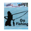 10 PCS Beauty Go Fishing Styling Reflective Car Sticker, Size: 14cm x 8.5cm(Black)