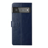 For Google Pixel 6 Pro Y Stitching Horizontal Flip Leather Phone Case(Blue)