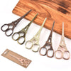 Stainless Steel Eiffel Tower Scissors Handmade Thread Tea Bag Scissors(Green Bronze)