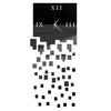 Mirror Clock Personality Wall Clock Three-dimensional Wall Decoration Mosaic Wall Clock(Black)