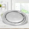 Portable Round Multifunctional Stainless Steel Outdoor Barbecue Tray, Specification:30  30  2.8 cm