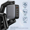 LDNIO Q408 100W GaN USB+3 USB-C / Type-C Interface Charger with 1m 100W USB-C / Type-C to USB-C / Type-C Data Cable, Plug Type:EU Plug(Black)