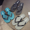 Men Slippers Student Flat Casual Non-Slip Flip Flops, Size: S 40-41(Sunshine-Lake Green)