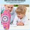 JNEW A335-20094 Children 3D Cartoon Letters Rubber Shell Waterproof Quartz Watch(Pink)
