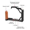 For Nikon ZFC PULUZ Wood Handle Metal Camera Cage Stabilizer Rig(Black)