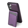 For Samsung Galaxy S23 5G Skin Feel Detachable Card Bag Magsafe Phone Case(Purple)