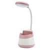 USB Charging LED Desk Light Eye Protection Lamp with Pen Holder and Phone Holder(CS276-1 Pink)