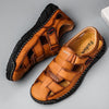 SY-71712 Brown Cowhide Two Wear Outdoor Casual Men Slippers(39)