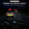 5 Sets Car Trunk Reflective Decorative Strip Anti-Scratch Car Tail Warning Decorative Stickers(Red)