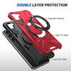 For Samsung Galaxy S25 5G MagSafe Magnetic Shockproof Phone Case with Ring Holder(Red)