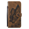 For Samsung Galaxy A56 5G Retro Skin Feel Butterflies Embossing Horizontal Flip Leather Phone Case(Brown)