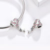 Heart Shaped Dog Bone Beads S925 Silver Beads DIY Bracelet Accessories String Decoration