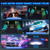 Crack Pattern RGB Light Wireless Game Controller for PS4 / PC / Android / iOS(White)
