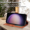 For Samsung Galaxy S24 5G Dreamy Butterfly Love Flower Embossed Leather Phone Case(Brown)