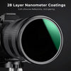 K&F CONCEPT KF01.1238 Nano-X MRC ND1000 Lens Filter 10 Stops Neutral Density Filter