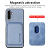 For Samsung Galaxy A56 5G Carbon Fiber Leather Card Magsafe Phone Case(Blue)