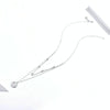 S925 Sterling Silver Platinum Plated Necklace Double Layer Small Star Light Silver Necklace