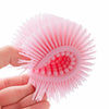 Silicone Scalp Shower Massage Brush Soft Baby Bath Brush(Pink)