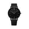YAZOLE 506 Simple Large Scale Dial Men Business Quartz Watch(Black Shell Black Tray Black Belt)