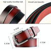 Dandali L8026 Men Casual Antique Alloy Buckle Leather Belt Waistband, Size: 110-125cm (Coffee)