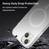 For iPhone 15 Plus MagSafe Frosted Translucent TPU + PC Full Coverage Phone Case(White)