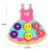 3 PCS Children Puzzle Button Threaded Desk Game Toy(Skirt)