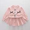 Girls Sweater+ Dress Kit Small Incense Wind Knitted Sweet Princess Outfits, Size: 100cm(Pink)
