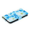 For Samsung Galaxy A26 5G Colored Drawing Marble Pattern Leather Phone Case(Blue Flower)