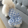 Blue Maple Leaf Dog & Cat Skirt, Cotton, Summer, S-XL