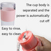 FS1300 Mini Juicer Home Portable Cooking Machine Student Juice Cup Juicer, Colour: Cherry Blossom Four  Blade