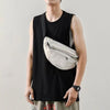 Men Summer Outdoor Vest Basketball Fitness Sports Sleeveless Crew Neck Shirt, Size: L(White)