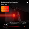 WEST BIKING Bicycle USB Charging Smart Brake Sensor Warning Tail Light(Sit Tube)