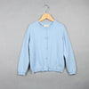 Spring and Autumn Children Clothing Girl Cotton Knit Cardigan Sweater, Kid Size:100cm(Light Blue)