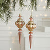 2pcs Christmas Decoration Christmas Tree Pendant Hanging Ornament, Style: Pointed Conch