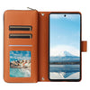 For Samsung Galaxy A23 5G Nine-card Slots Zipper Wallet Bag Leather Phone Case(Brown)