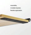 5mm Thick Triangular Bracket Bookshelf Partition Plate, Style: 300mm Black