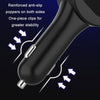 3 In 1 3.1A Dual USB Single Pull Retractable Fast QC3.0 Car Charger(Black)