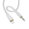 Borofone BL23 3.5mm to 8 Pin Refinado AUX Audio Cable, Length:1m(Gray)