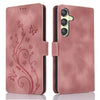 For Samsung Galaxy A15 4G Dreamy Butterfly Love Flower Embossed Leather Phone Case(Rose Gold)