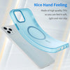 For iPhone 11 Pro Max MagSafe Frosted Translucent TPU + PC Full Coverage Phone Case(Blue)