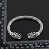 Men Wristband Cuff Dragon-Head  Viking Bracelet Jewelry Fashion Accessories(Antique Gold Plated)