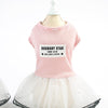 Breathable Pink Striped Dog Skirt, Size L | Summer Pet Clothes