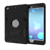 For iPad Mini 3 / 2 / 1 Shockproof PC + Silicone Protective Casewith Holder(Black)