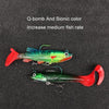 5pcs Roadrunner Soft Lures Leadheads Luminous Lures(Black Reel Tail)