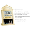 Desktop Perpetual Calendar Alarm Clock LCD Display Reminder Prayer Clock(Silver)